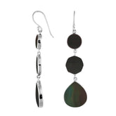 AE-6248-SHB Sterling Silver Earring With Black Shell Jewelry Bali Designs Inc
